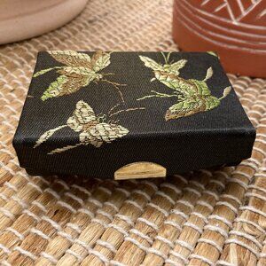 Butterfly Fabric Lipstick Case with Mirror New